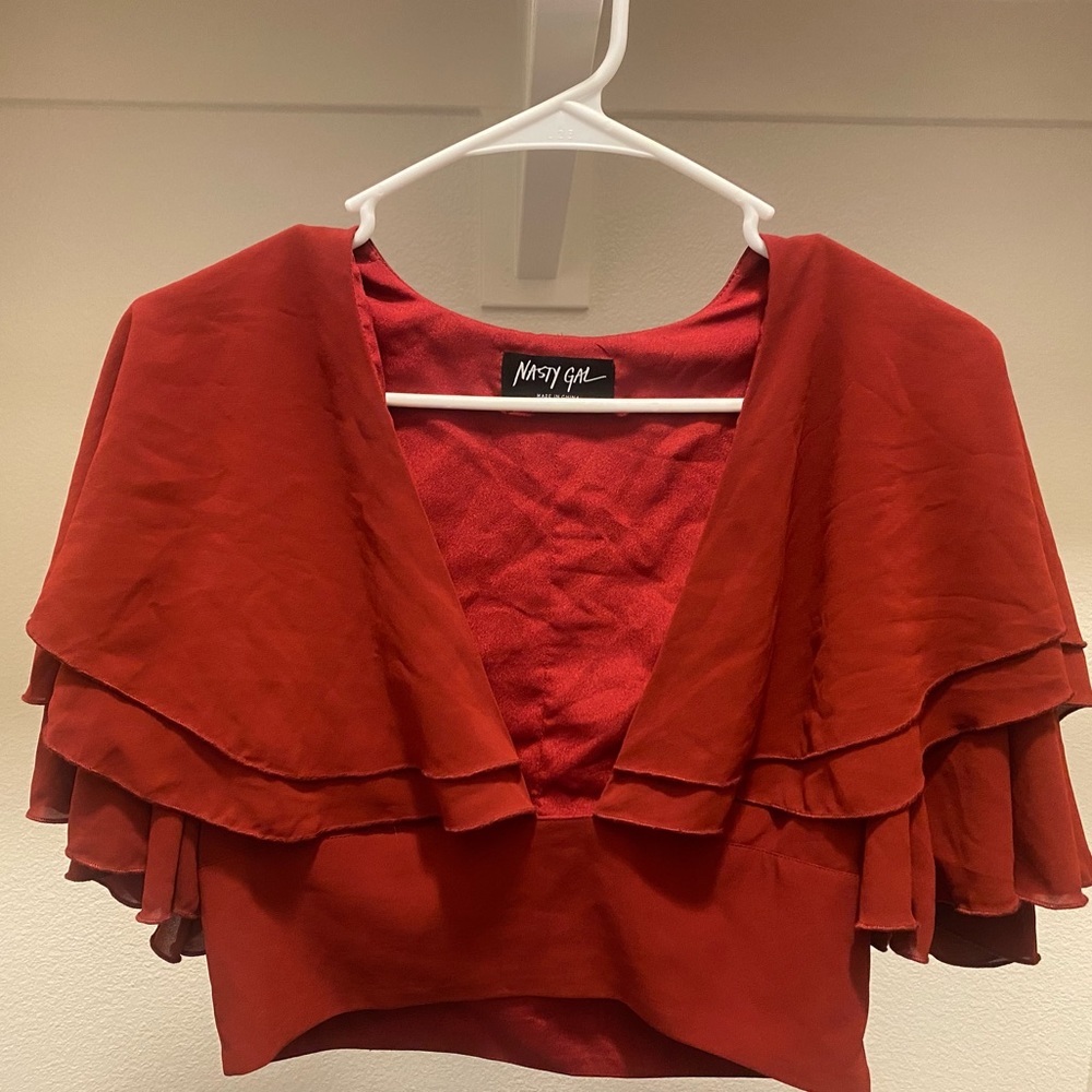 Nasty Gal Burgendy Top